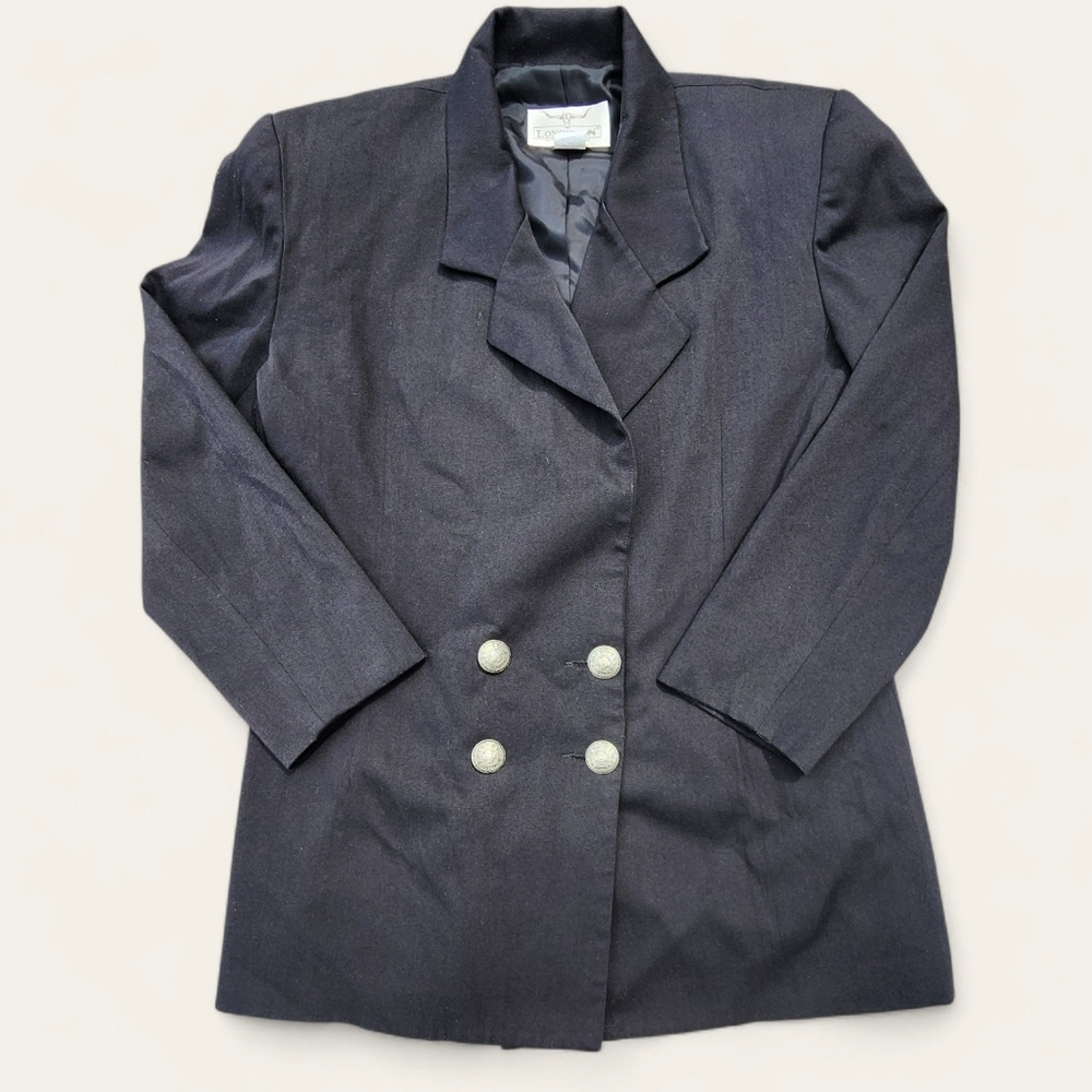 Longhorn by Niver‎ Western Wear Black Wool Blend Blazer – Size Medium